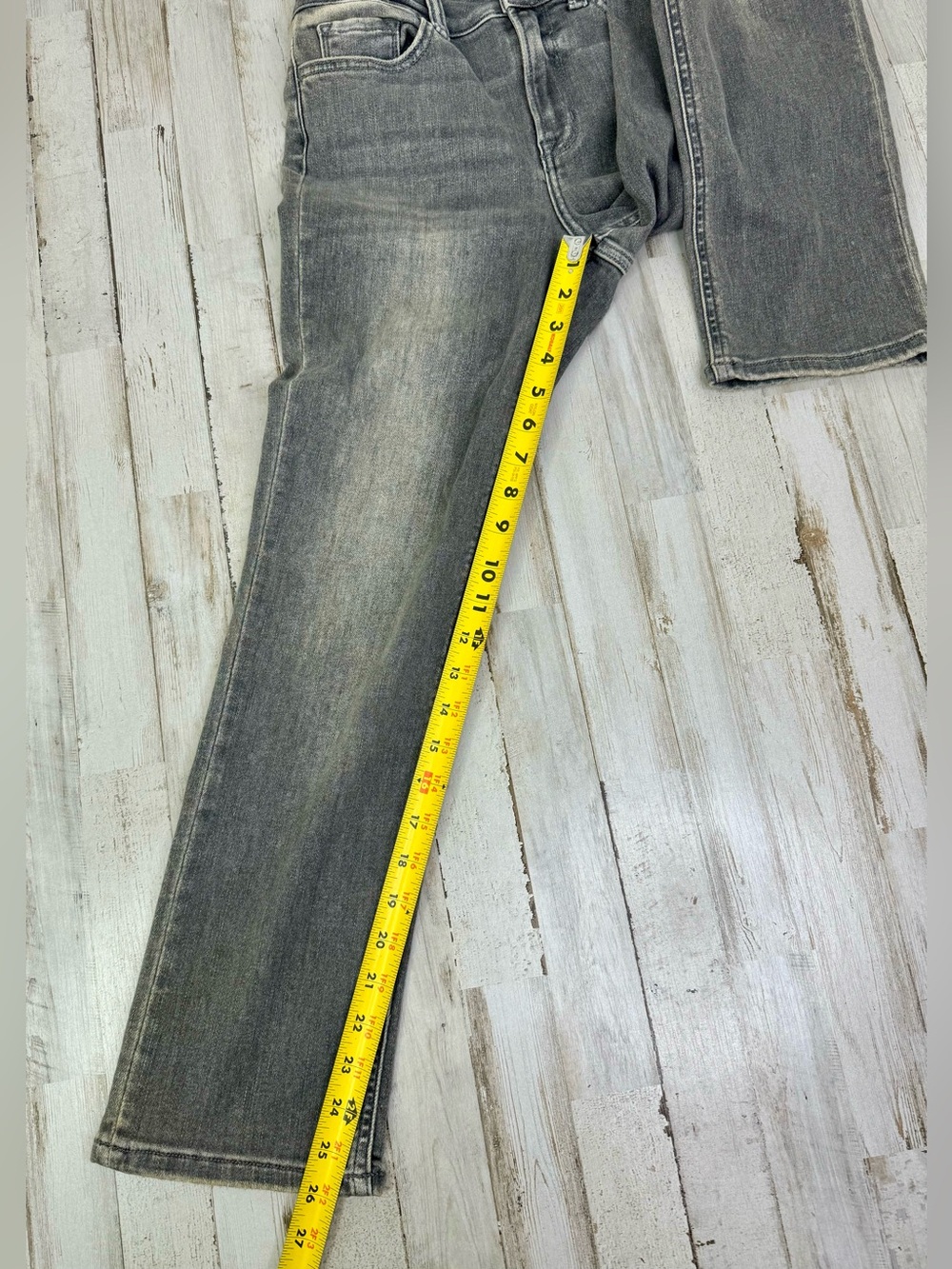 Flying Monkey Jeans Womens 26x26 Gray Medium Wash High Rise Straight Leg - Picture 7 of 10